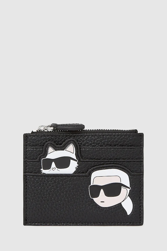 Портмоне Karl Lagerfeld IKON изкуствена кожа черен A4W32079