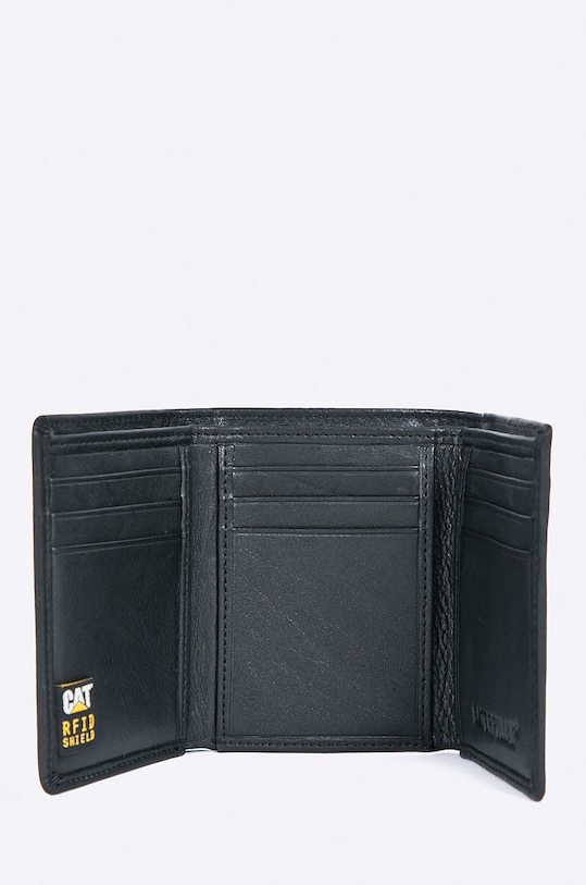 CAT Footwear portofel de piele 80600.80 negru AA00