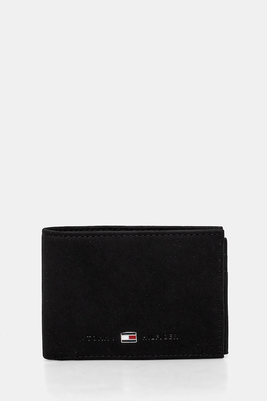 Tommy Hilfiger - Portfel skórzany Johnson Mini AM0AM00662 czarny AM0AM00662