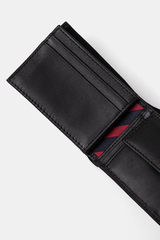 Tommy Hilfiger - Portfel skórzany Johnson Mini AM0AM00662 czarny AM0AM00662