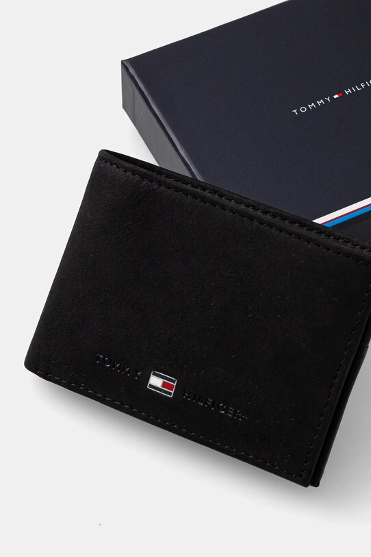 Tommy Hilfiger - Portfel skórzany Johnson Mini AM0AM00662 AM0AM00662 czarny