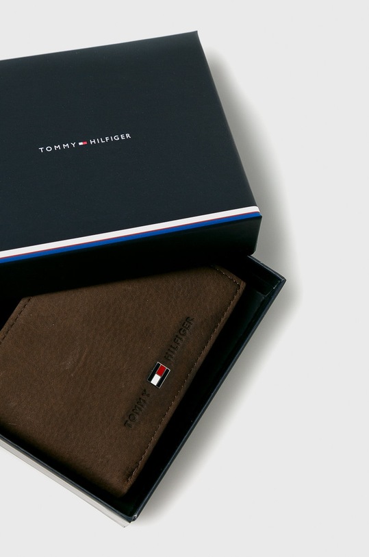 Kožená peněženka Tommy Hilfiger Johnson Mini AM0AM00662 hnědá