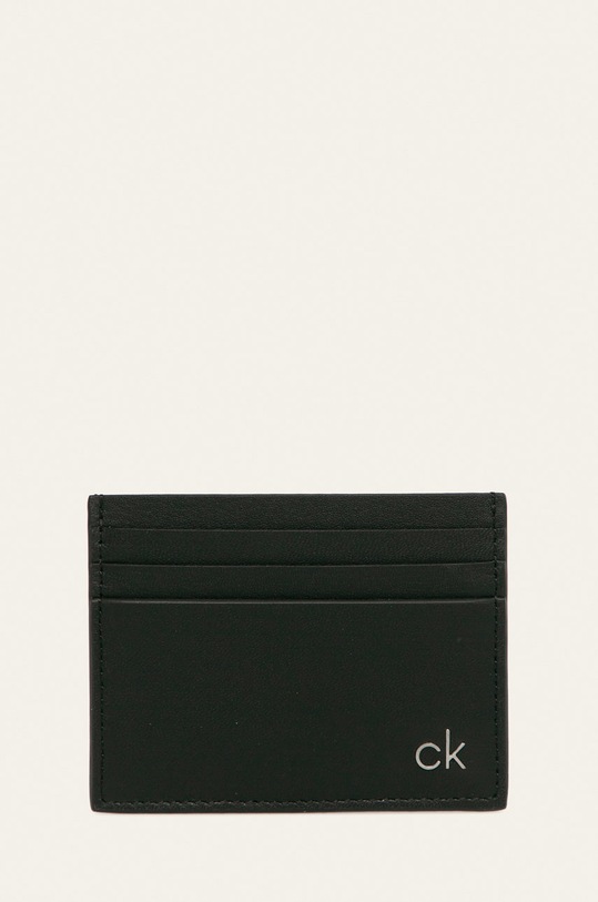 Kožená peněženka Calvin Klein černá K50K504298