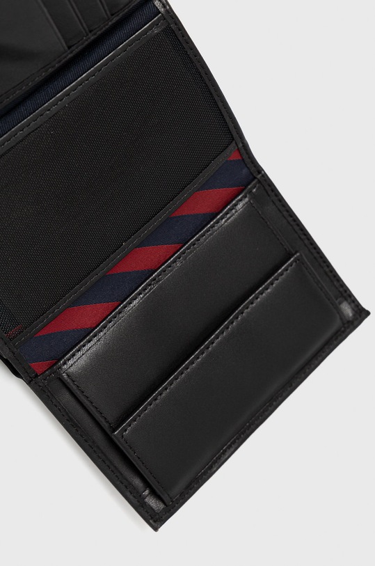 Kožená peňaženka Tommy Hilfiger čierna AM0AM00664