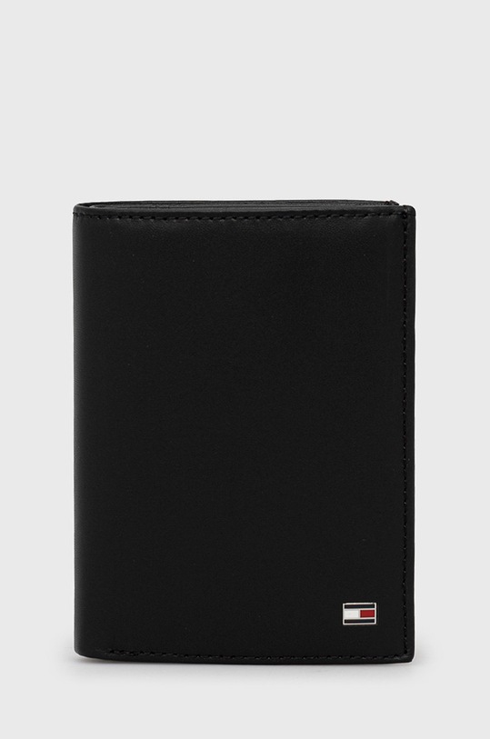 Kožená peněženka Tommy Hilfiger přírodní kůže černá AM0AM03088.NOS