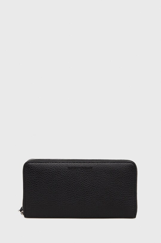 Kožni novčanik Emporio Armani bez uzorka crna Y4R169.Y068E.NOS
