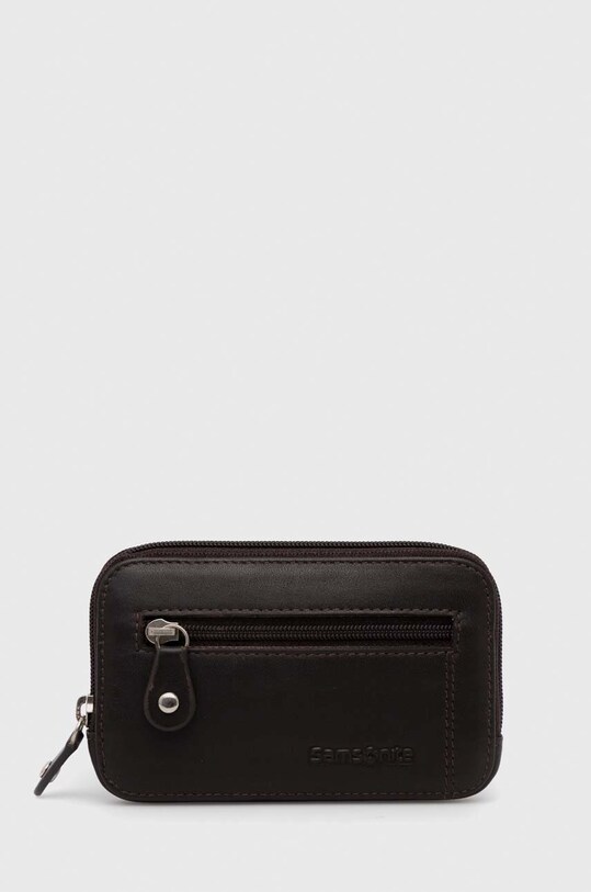 Samsonite etui na klucze skórzane skóra licowa brązowy 127078.1320