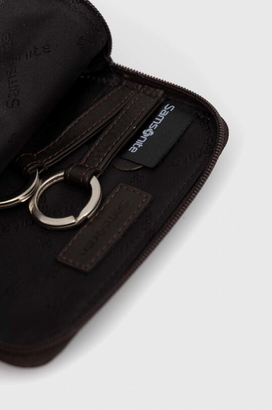 Samsonite etui na klucze skórzane brązowy 127078.1320