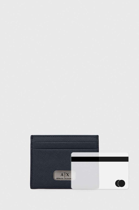 Akcesoria Armani Exchange etui na karty skórzane 958053.CC843.NOS szary