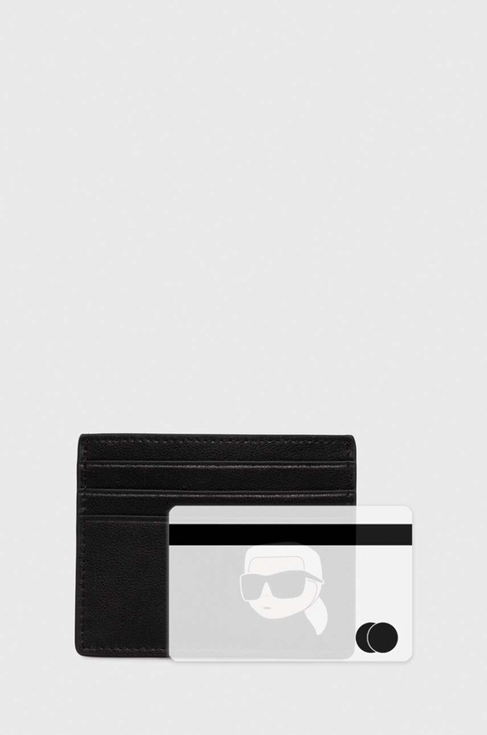 Karl Lagerfeld etui na karty skórzane 230M3214 czarny