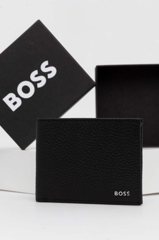 BOSS portfel skórzany 50474416 czarny