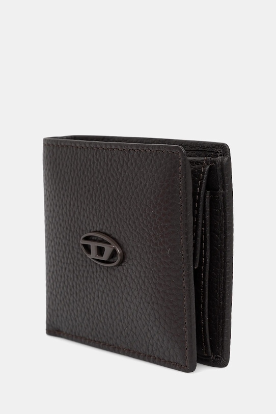 Kožená peněženka Diesel BI FOLD COIN S X08844.P0685 hnědá AA00