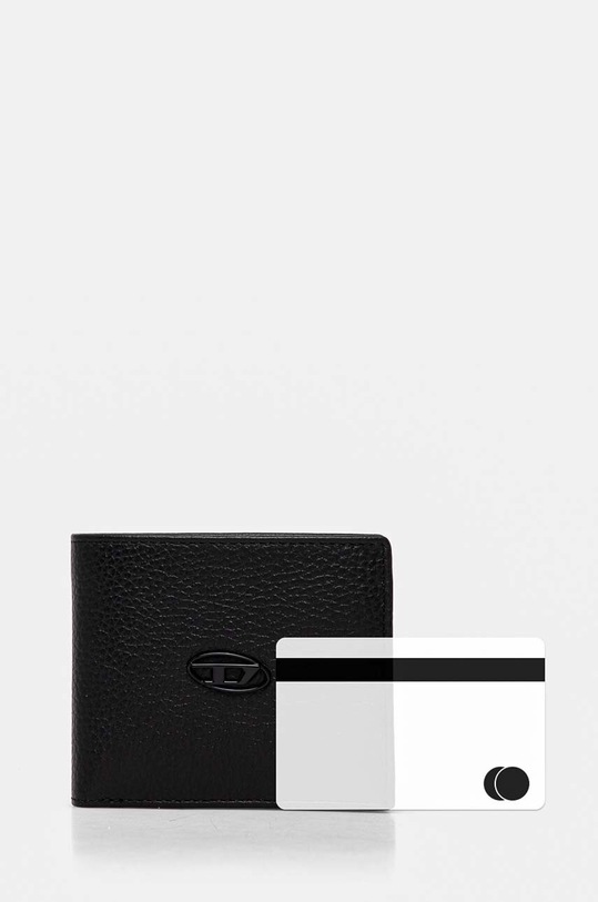 Diesel portfel skórzany BI FOLD COIN S X08844.P0685 czarny