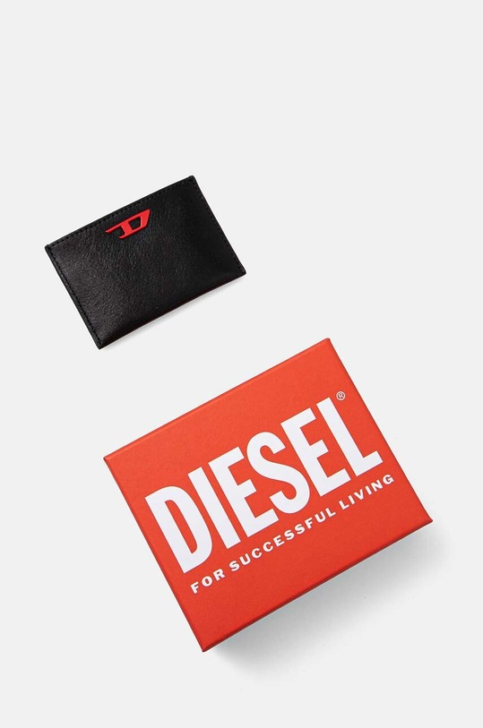 Аксесуари Шкіряний чохол на банківські карти Diesel RAVE CARD CASE X09904.P3738 чорний