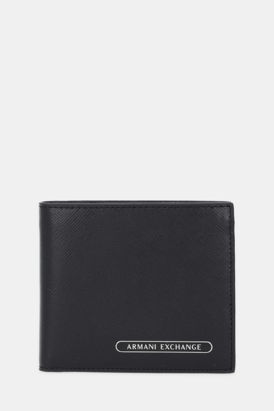 Armani Exchange portfel skórzany skóra licowa czarny XM000167.AF12702.NOS