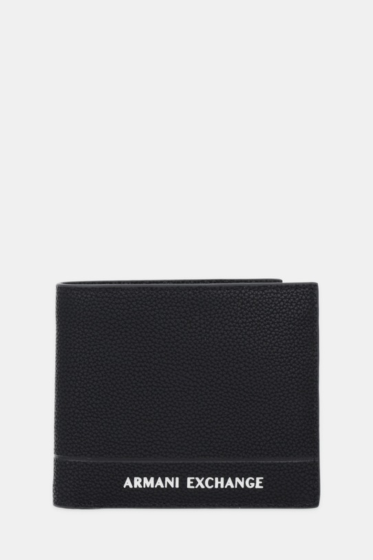 Armani Exchange portfel skórzany imitacja skóry licowej czarny XM000167.AF17217.NOS