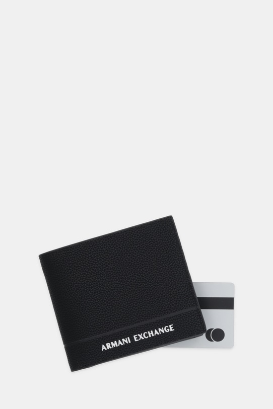 Akcesoria Armani Exchange portfel skórzany XM000167.AF17217.NOS czarny