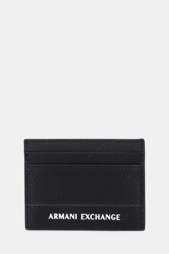 Kožni etui za kartice Armani Exchange etui za kartice crna XM000169.AF17217.NOS