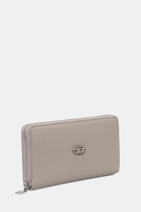Шкіряний гаманець Diesel HISSU EVO CONTINENTAL ZIP X09015.P0685 сірий AA00