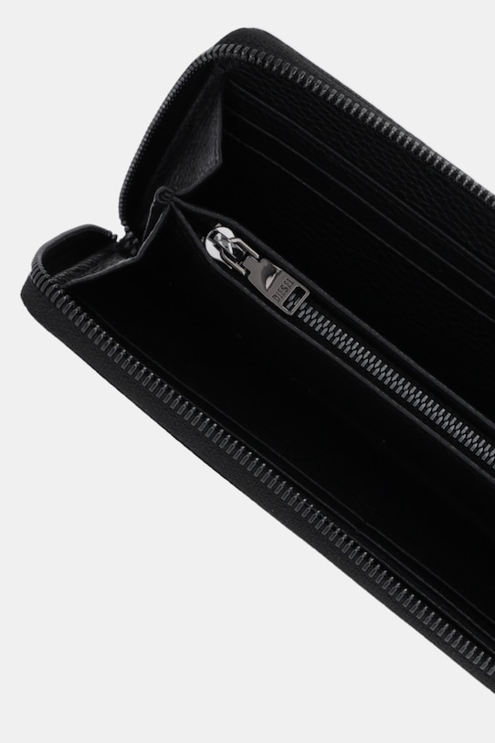Doplnky Kožená peňaženka Diesel HISSU EVO CONTINENTAL ZIP X09015.P0685 čierna