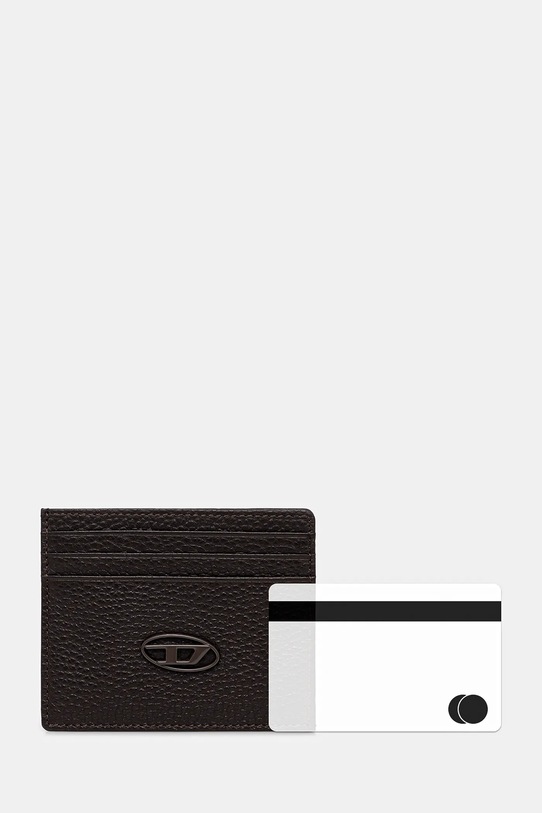 Кожен калъф за карти Diesel HISSU EVO CARD CASE X09018.P0685 кафяв