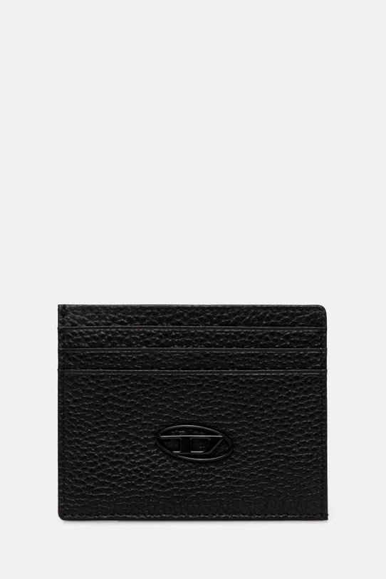 Кожен калъф за карти Diesel HISSU EVO CARD CASE калъф за карти черен X09018.P0685