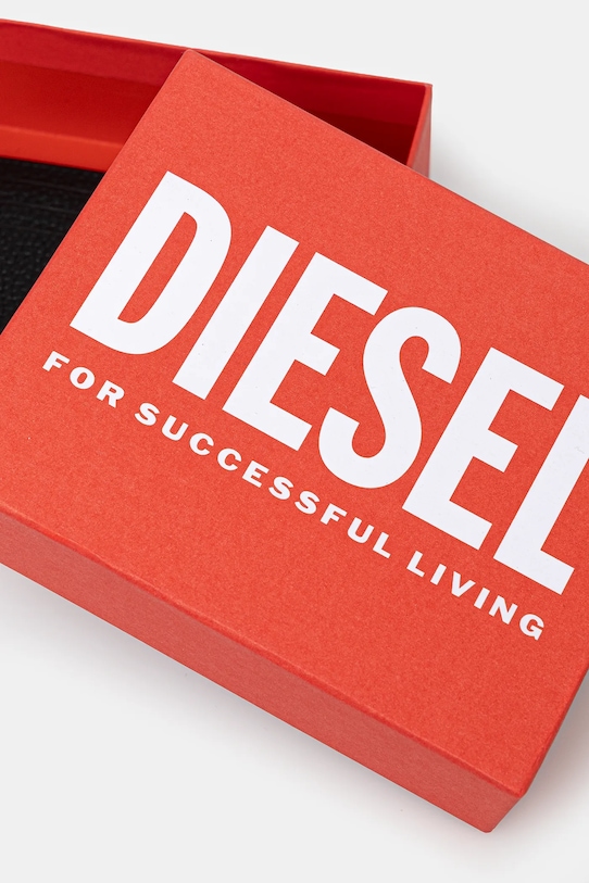 Δερμάτινη θήκη για κάρτες Diesel HISSU EVO CARD CASE μαύρο X09018.P0685