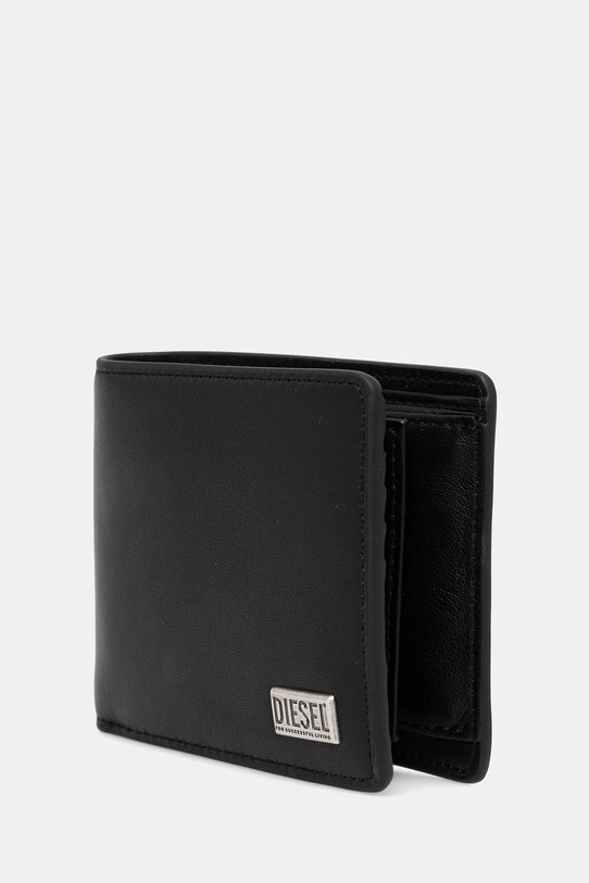 Шкіряний гаманець Diesel BISCOTTO BISCOTTO BI FOLD COIN X10420.PR227 чорний AA00