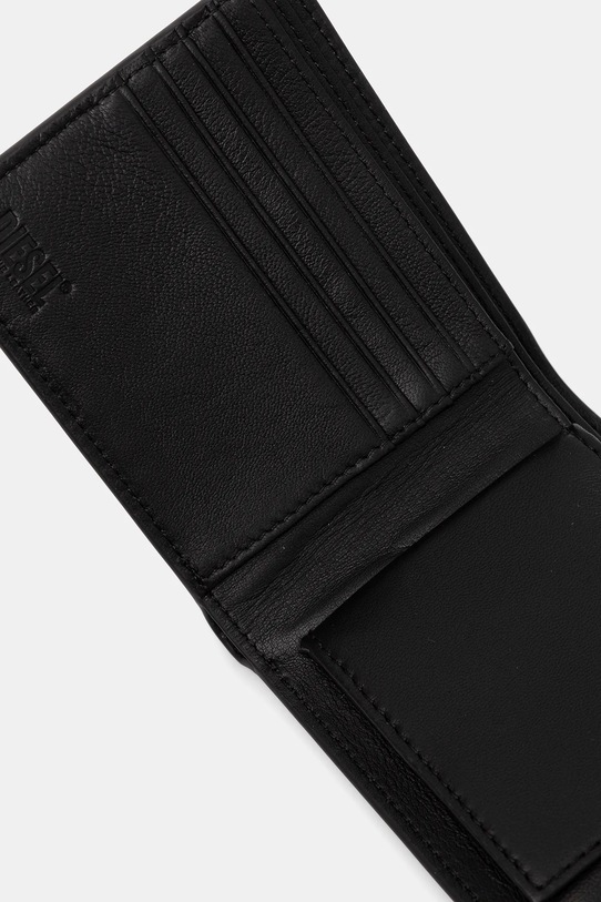 Шкіряний гаманець Diesel BISCOTTO BISCOTTO BI FOLD COIN чорний X10420.PR227