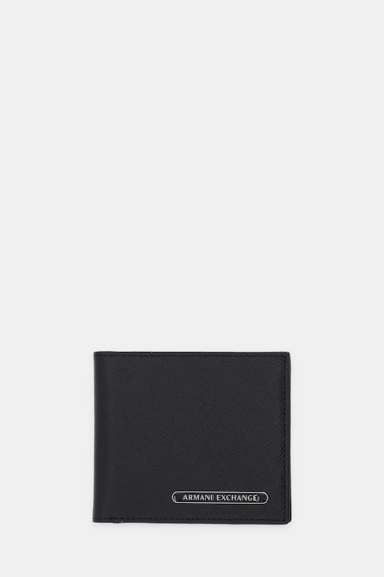 Kožená peňaženka Armani Exchange usňová koža čierna XM000168.AF12702.NOS