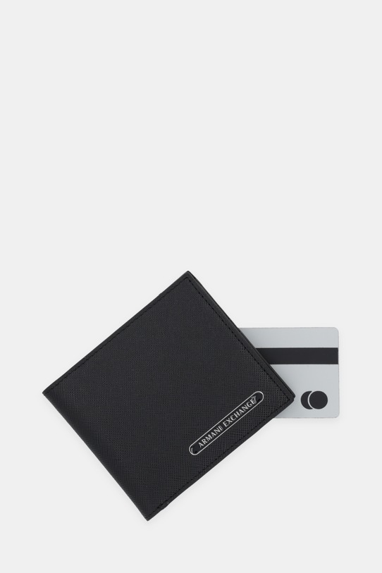 Kožená peňaženka Armani Exchange čierna XM000168.AF12702.NOS