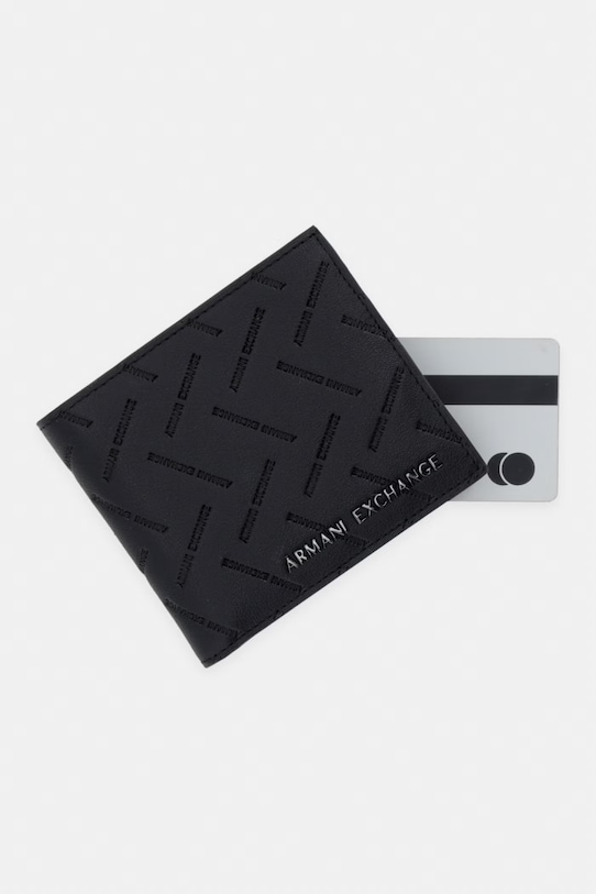 Armani Exchange portafoglio da uomo in pelle nero XM000167.AF27287.NOS