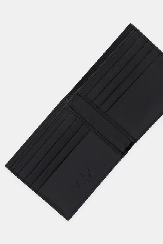 Akcesoria Armani Exchange portfel męski skórzany XM000168.AF22541.NOS czarny