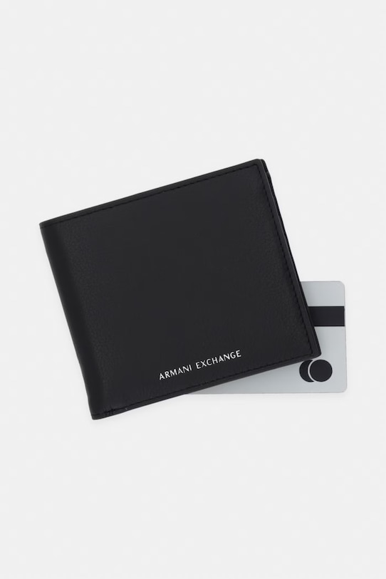 Armani Exchange portfel męski skórzany czarny XM000168.AF22541.NOS