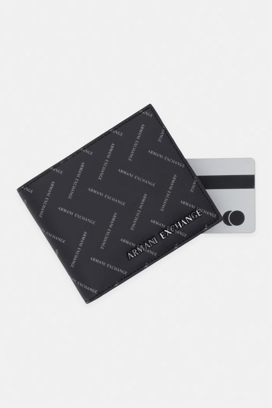 Armani Exchange novčanik za muškarce od imitacije kože crna XM000168.AF22654.NOS