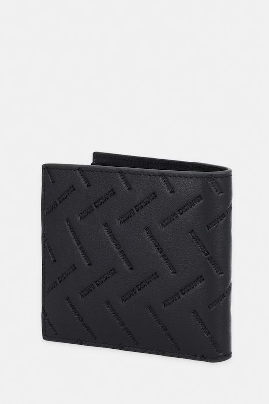 Armani Exchange portofel bărbătesc din piele XM000168.AF27287.NOS negru AA00