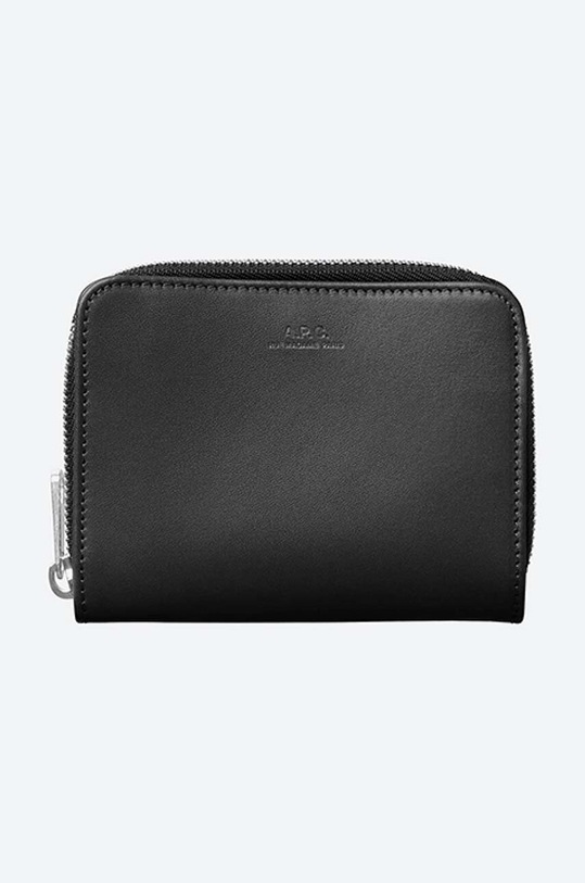 A.P.C. leather wallet grain leather black PXAWV.H63087