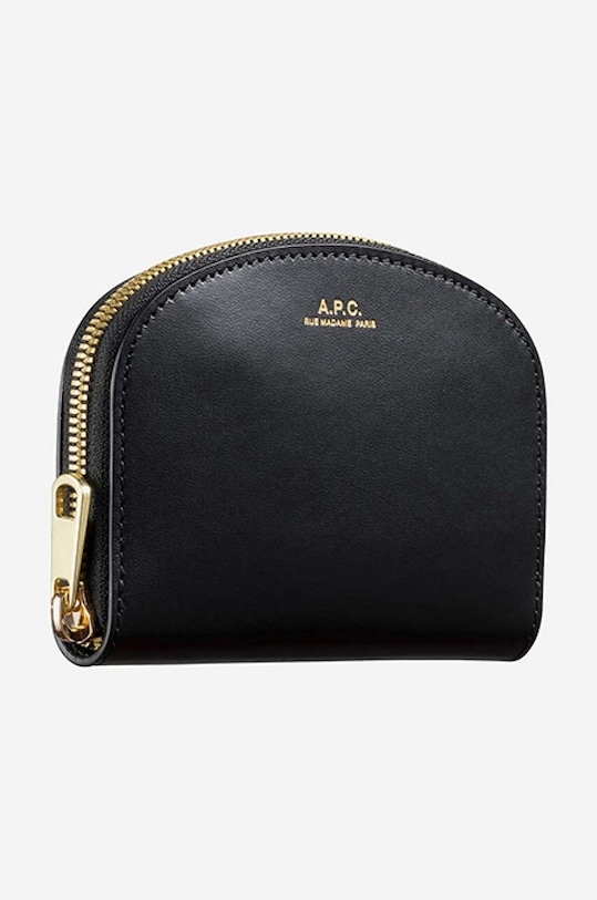 A.P.C. portafoglio in pelle nero PXAWV.F63219