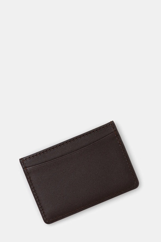 A.P.C. leather card holder Cartes Andre PXAWV.H63028 brown SS25