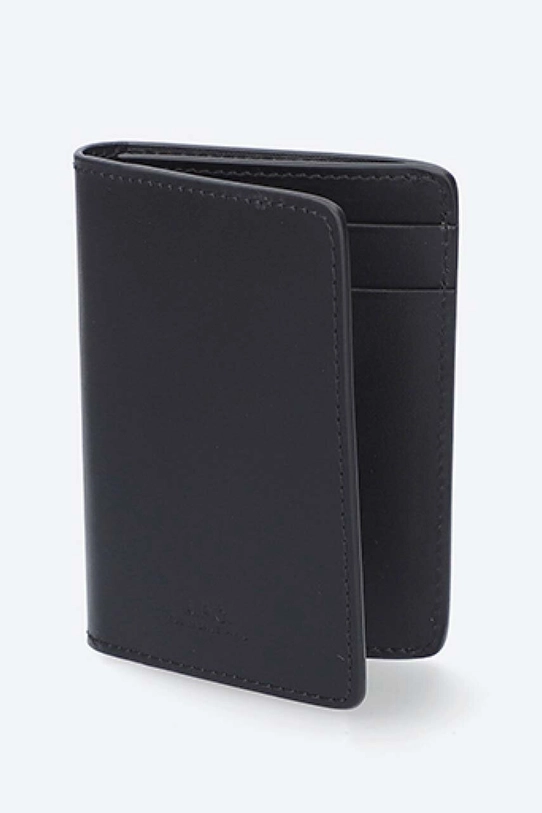 Accessories A.P.C. leather card holder Stefan PXAWV.H63158 black