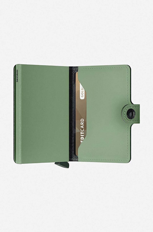 Akcesoria Secrid portfel Miniwallet Yard Powder MYP.PISTACHIO zielony
