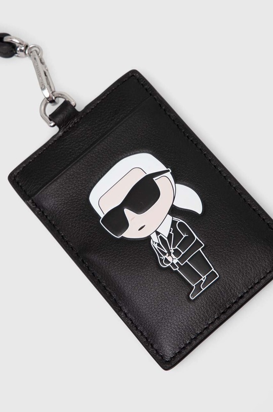 Karl Lagerfeld etui na karty skórzane 241W3205 czarny AA00