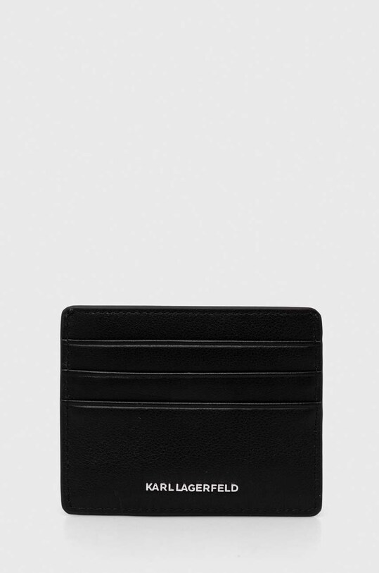 Karl Lagerfeld etui na karty skórzane 245W3216 czarny AA00