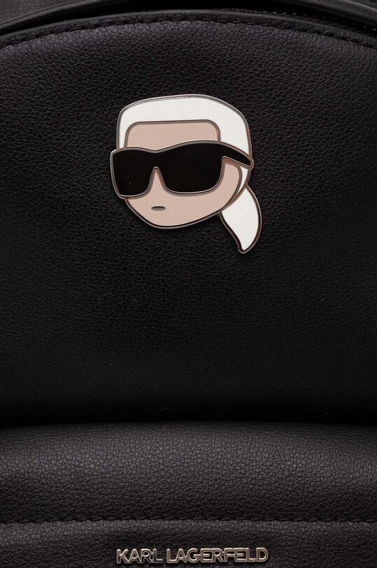 Akcesoria Karl Lagerfeld plecak skórzany 245W3194 czarny