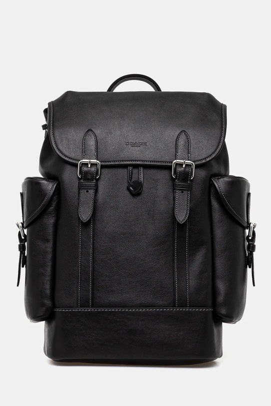 Кожена раница Coach гладка кожа черен CV982