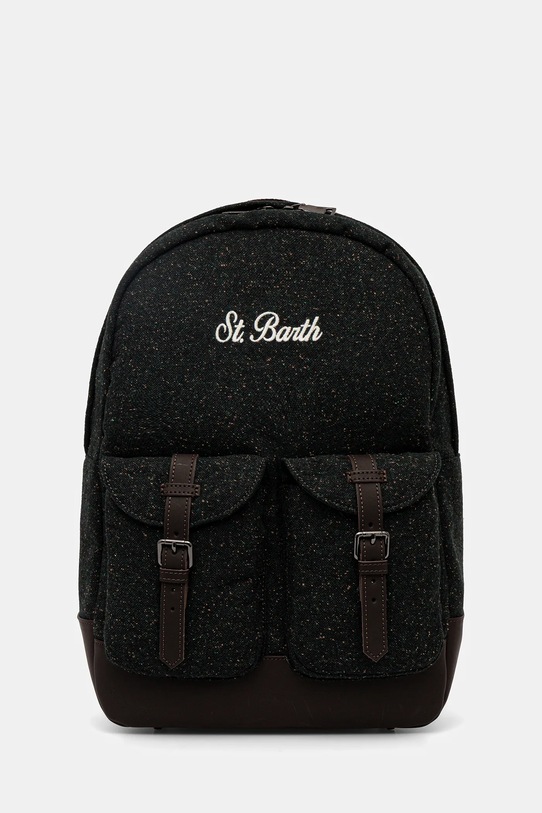 Ruksak s prímesou vlny MC2 Saint Barth vzorovaný zelená COD0006