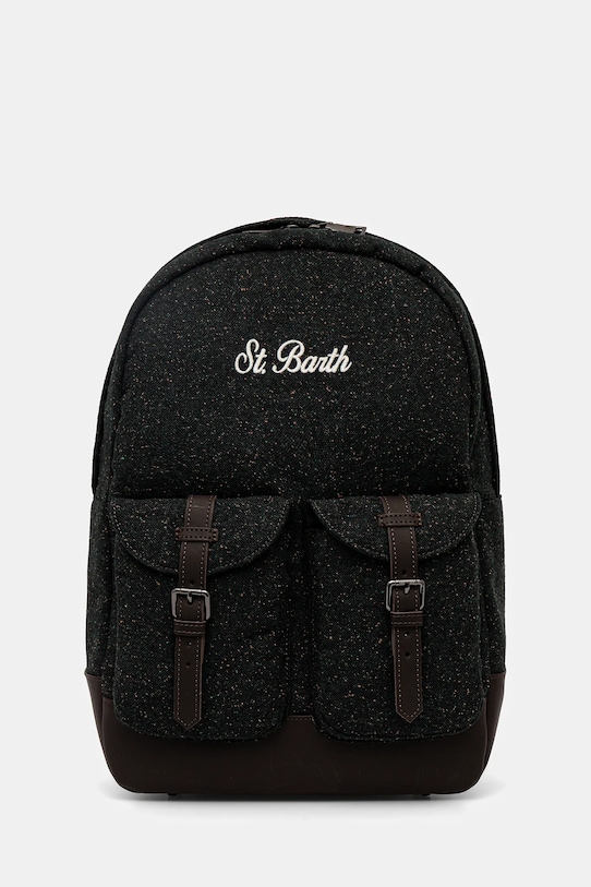 Ruksak s prímesou vlny MC2 Saint Barth vzorovaný zelená COD0006