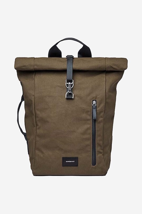 Sandqvist backpack Dante Vegan plain green SQA1678