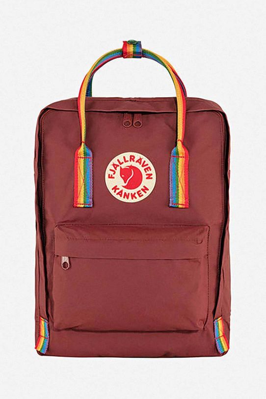 Nahrbtnik Fjallraven Kanken Rainbow Tekstil rdeča F23620.326.907