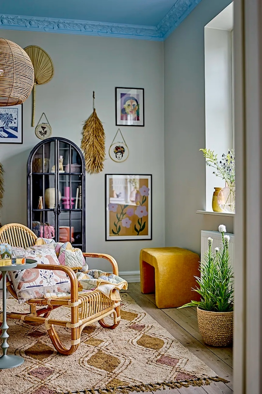 Βαμβακερό κάλυμμα Bloomingville Crewe κίτρινο 82062137